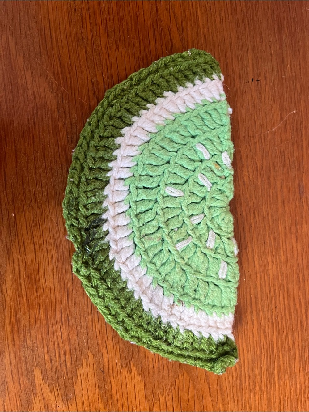 Vintage Lime Wedge Crocheted Trivet